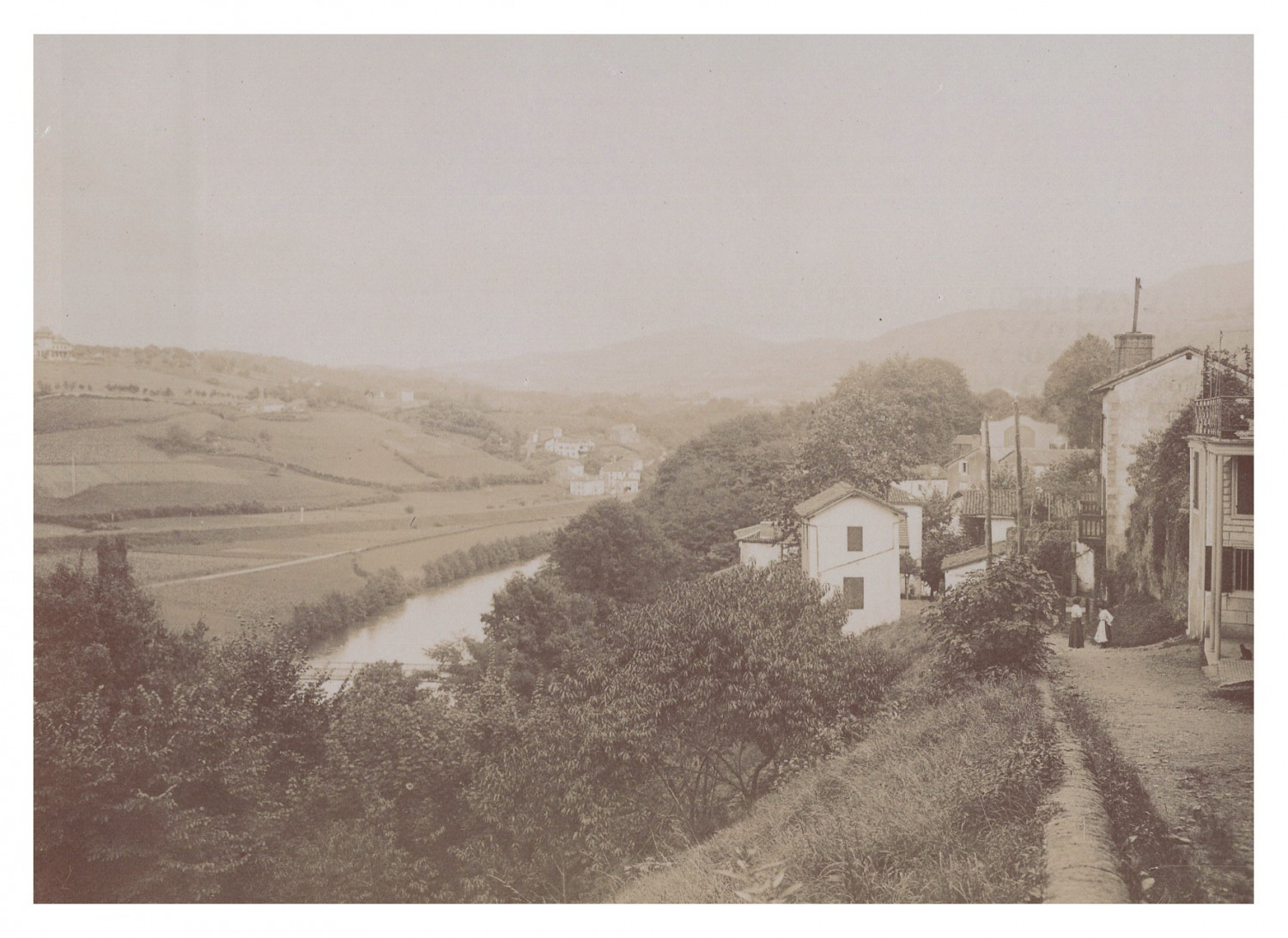 France, Basque Country, Vallée de la Nive, vintage print, circa 1900 vintage print