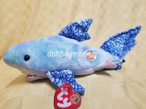 Ty Beanie Babies Baby of the Month Chompers Shark stuffed animal 2004