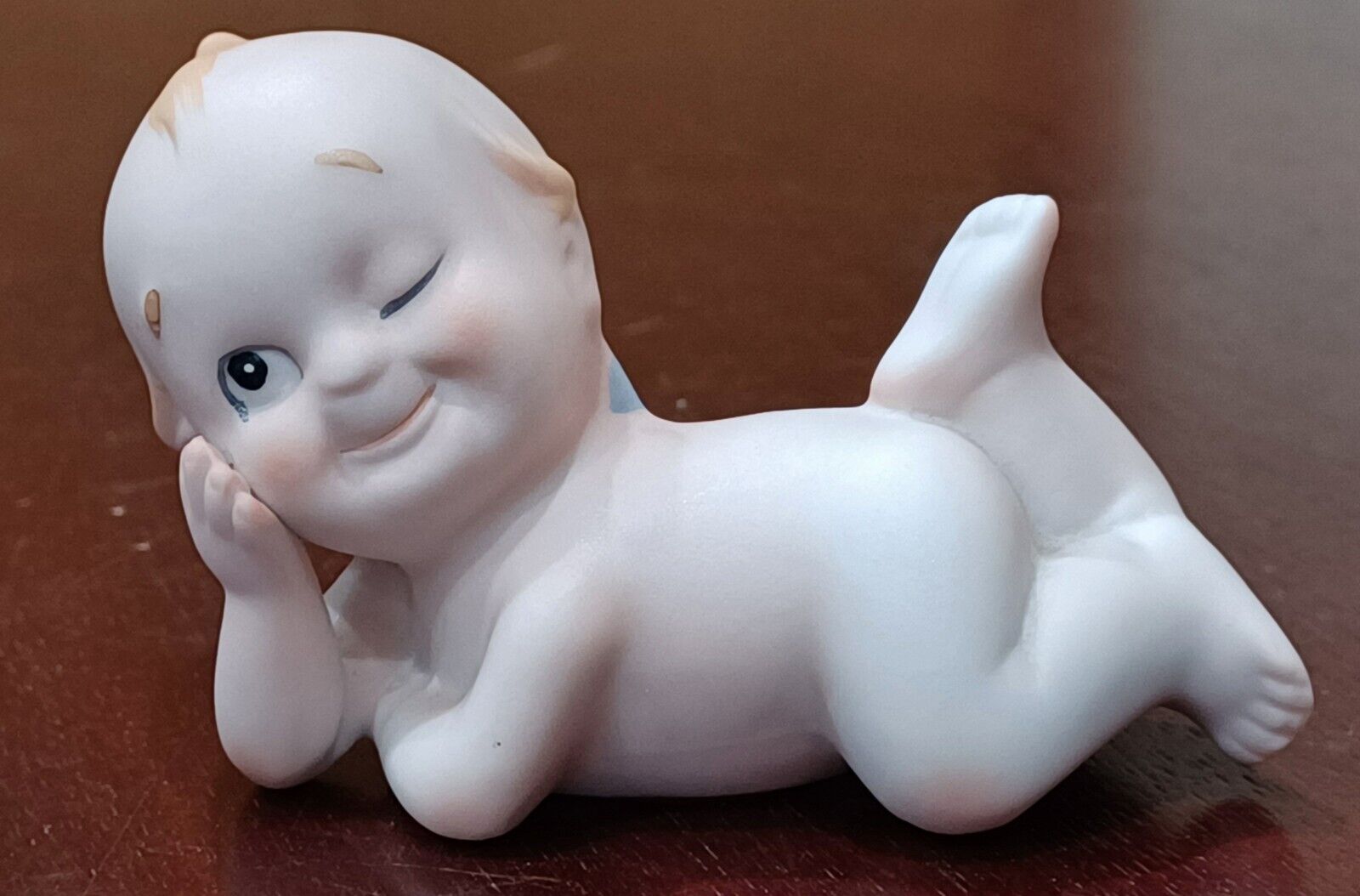Vintage Kewpie Piano Baby Figurine Winking Naked Bisque Ceramic Made in Japan