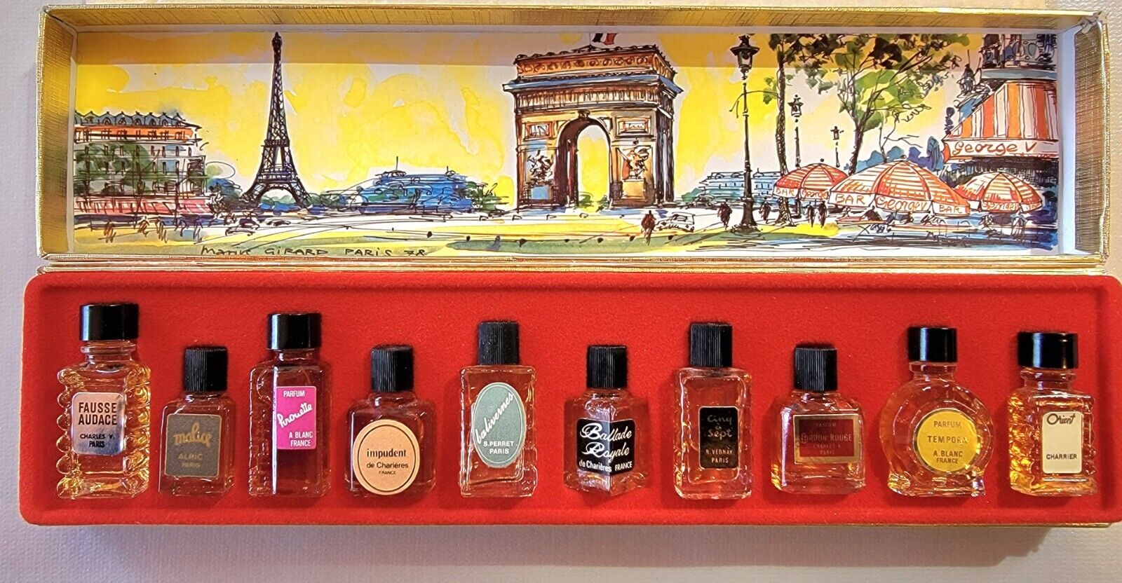 Vintage Miniature French Perfume Boxed Set \