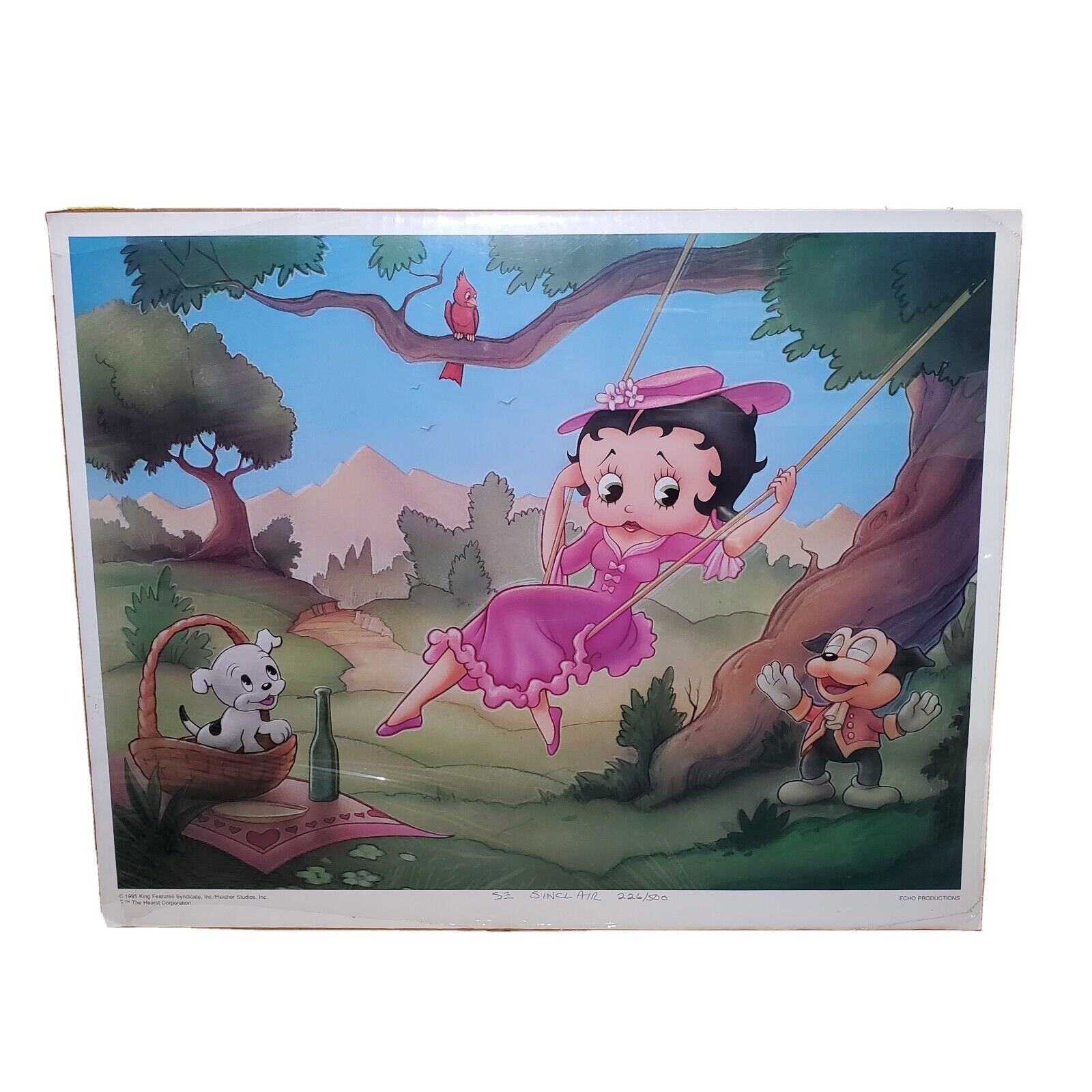Vintage 1995 Betty Boop Swing Poster The Hearst Corp Echo Rare VTG 95 #226/500