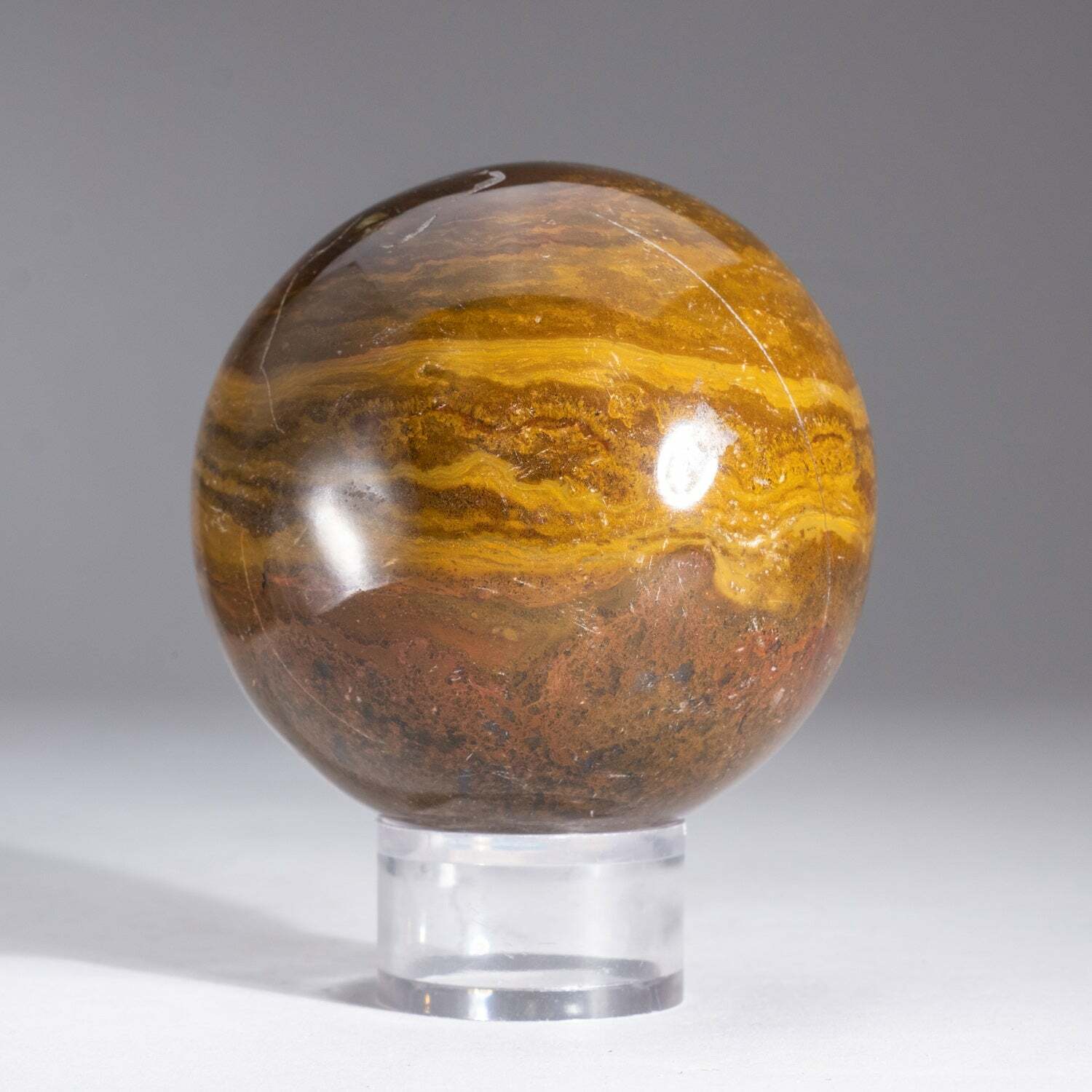 Genuine Polished Ocean Jasper Sphere (2.3 lbs)