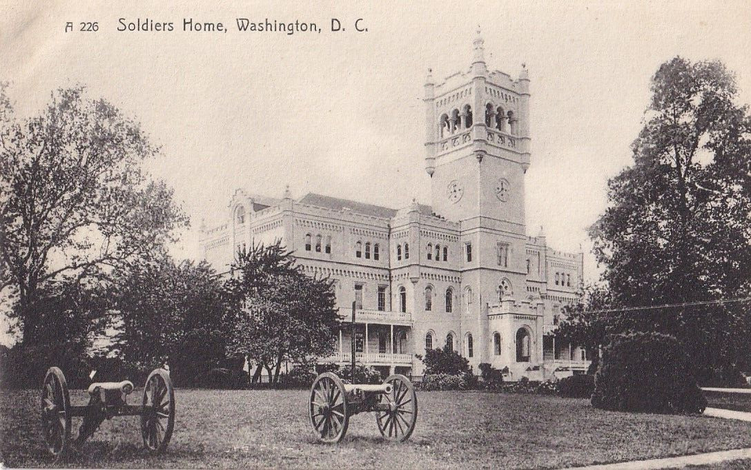 c1910 Exterior View of Soldiers Home Cannons, Washington D.C. Unposted