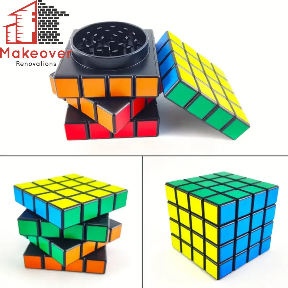 Magnet Magic Cube Four Layers Grinder Multifunctional 1.8Inch Magic Cube Grinder