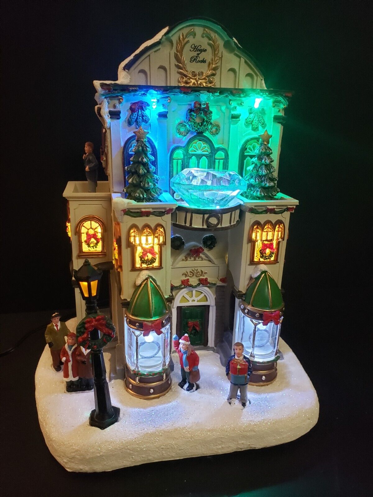 Christmas Village Town House Of Rocks Like Lemax Forest Jewelry Diamond Store