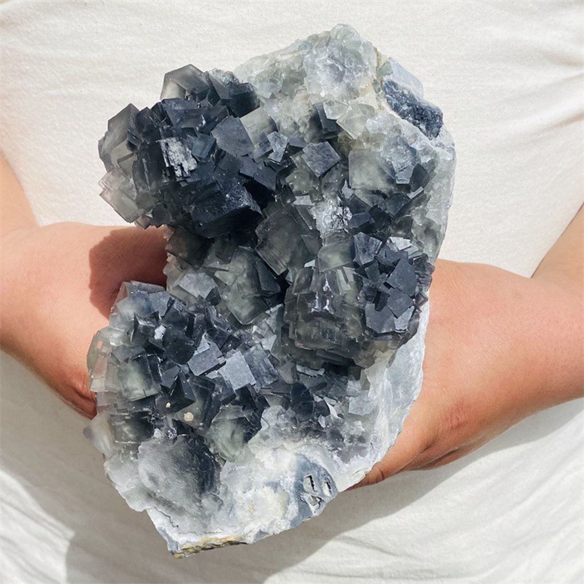 5.7LB Natural Beautiful Color Fluorite Crystal Quartz Healing Mineral specimen