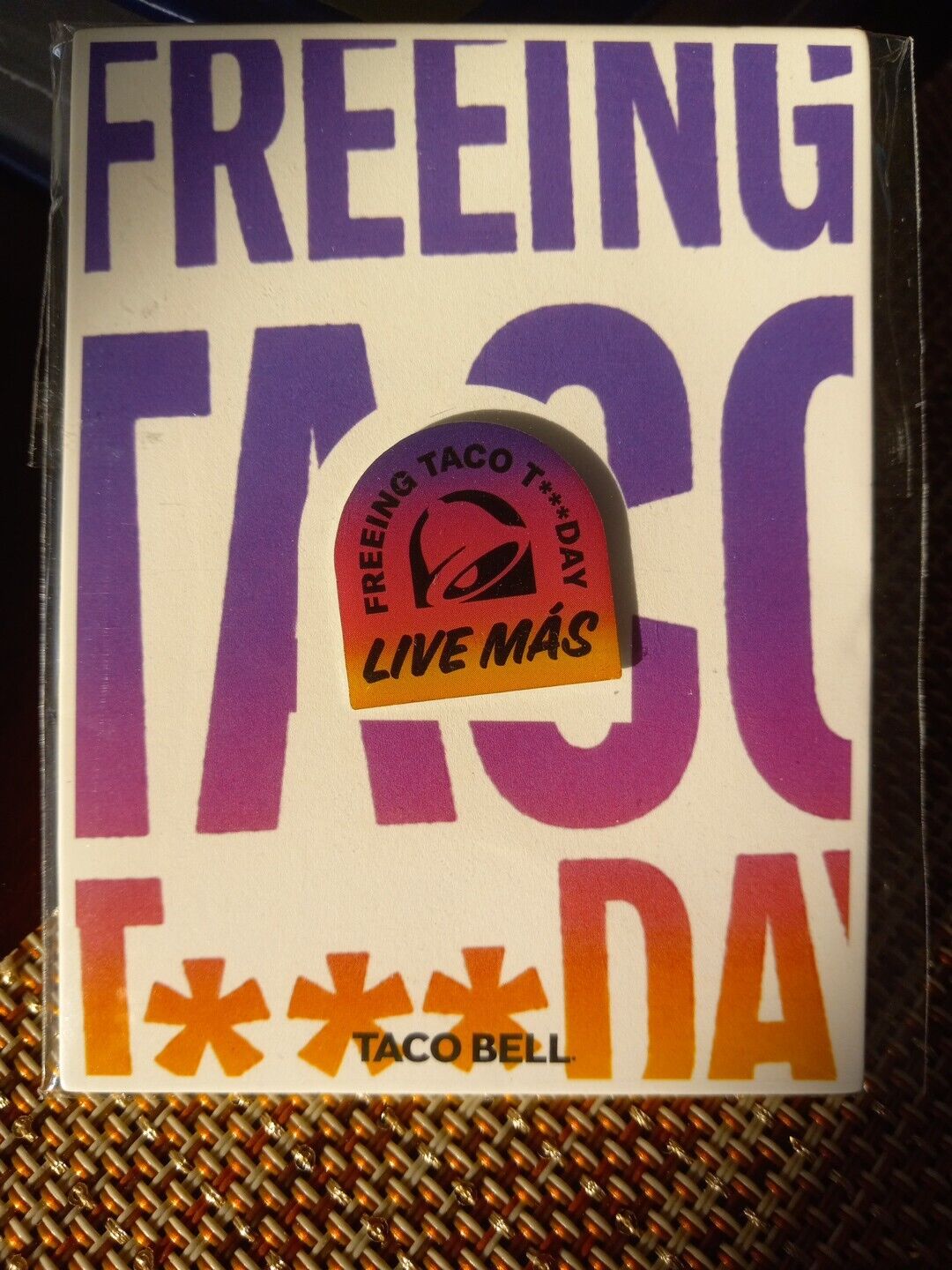 Freeing Taco Tuesday Taco Bell Live Mas Lapel Pin