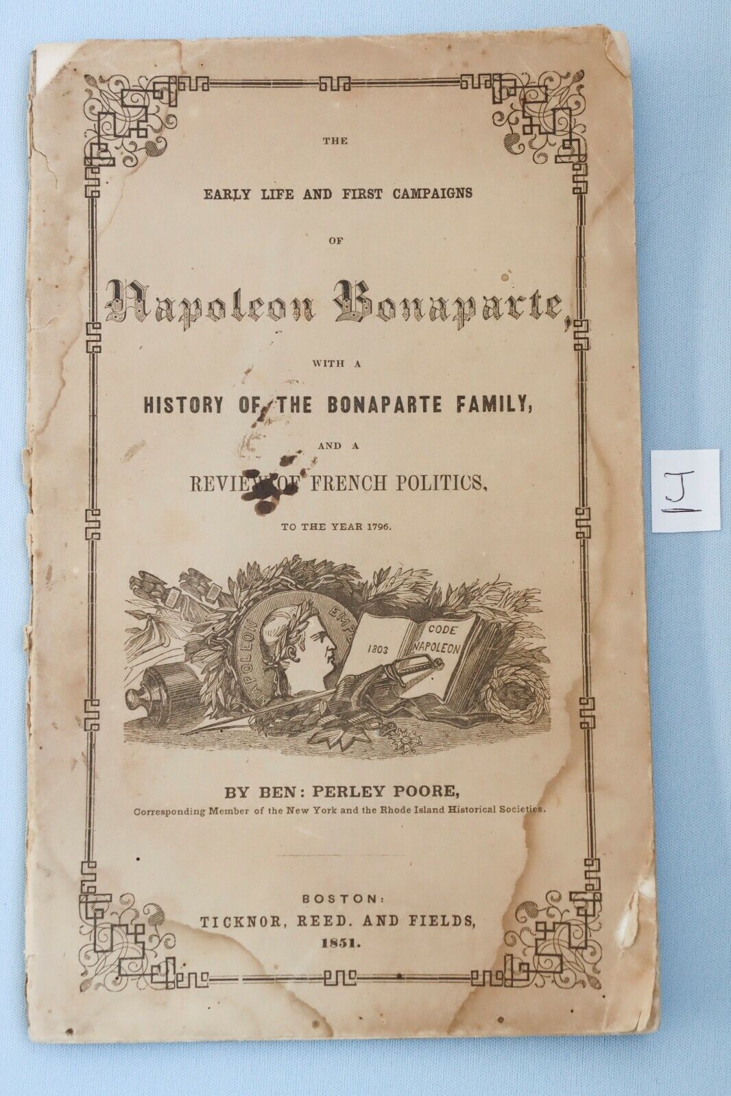 1851 Biography Pamphlet French Emperor Napoleon Bonaparte Waterloo