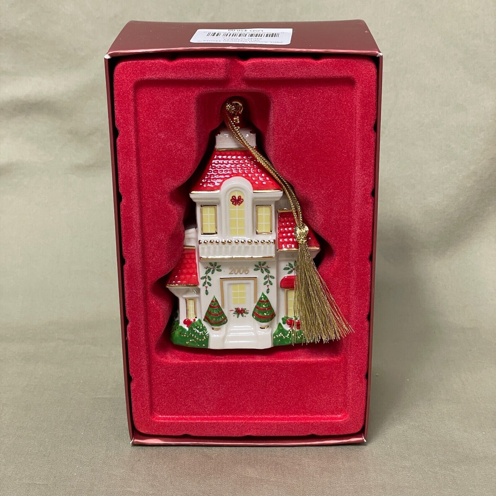 2006 Lenox Annual Victorian Hour 760533 Christmas Ornament Handcrafted