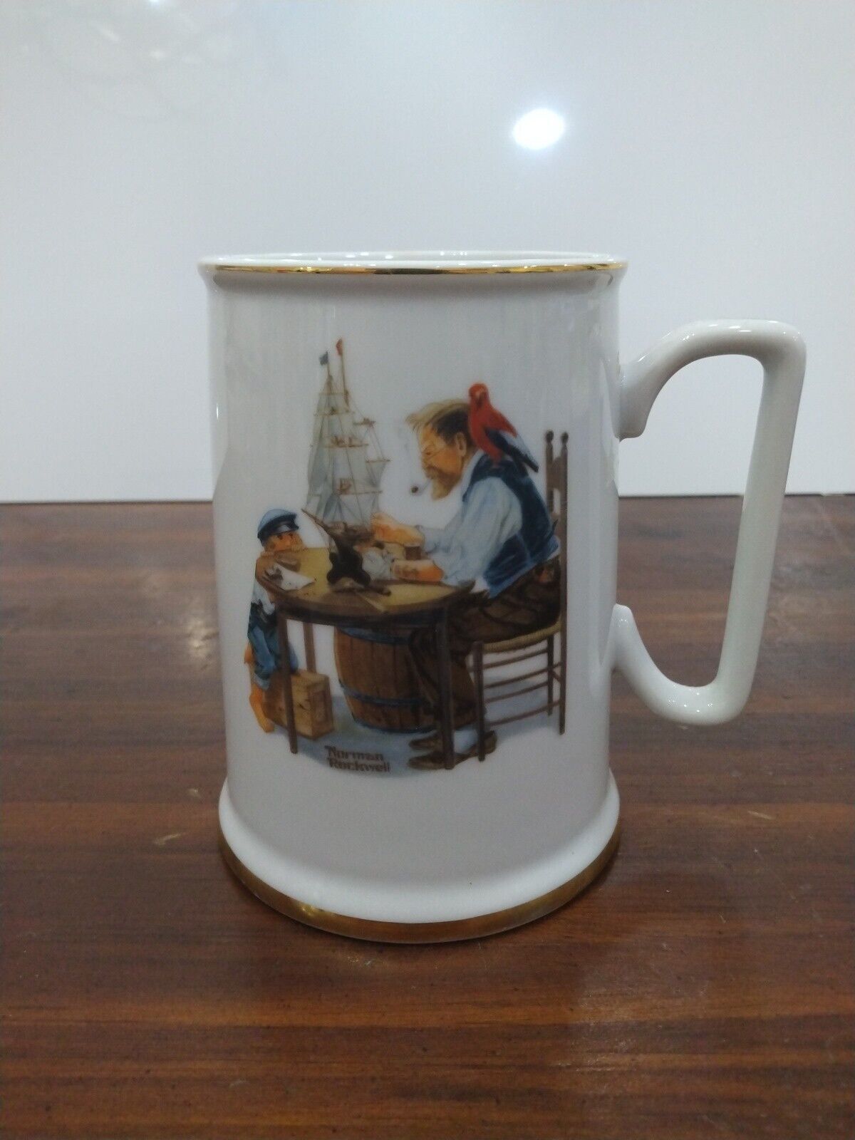 Vintage 1985 Norman Rockwell Seafarer\'s Tankard Collection Mugs Lot Of 2 -C04