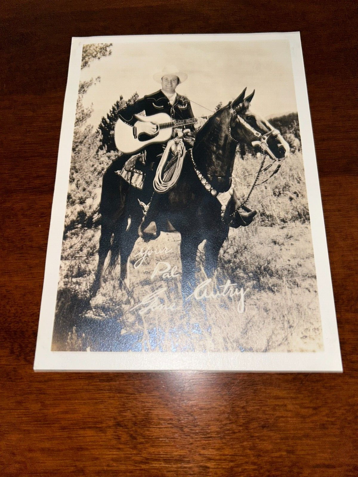 Gene Autry Photo 5 x 7 The Singing Cowboy Matte Finish Black & White
