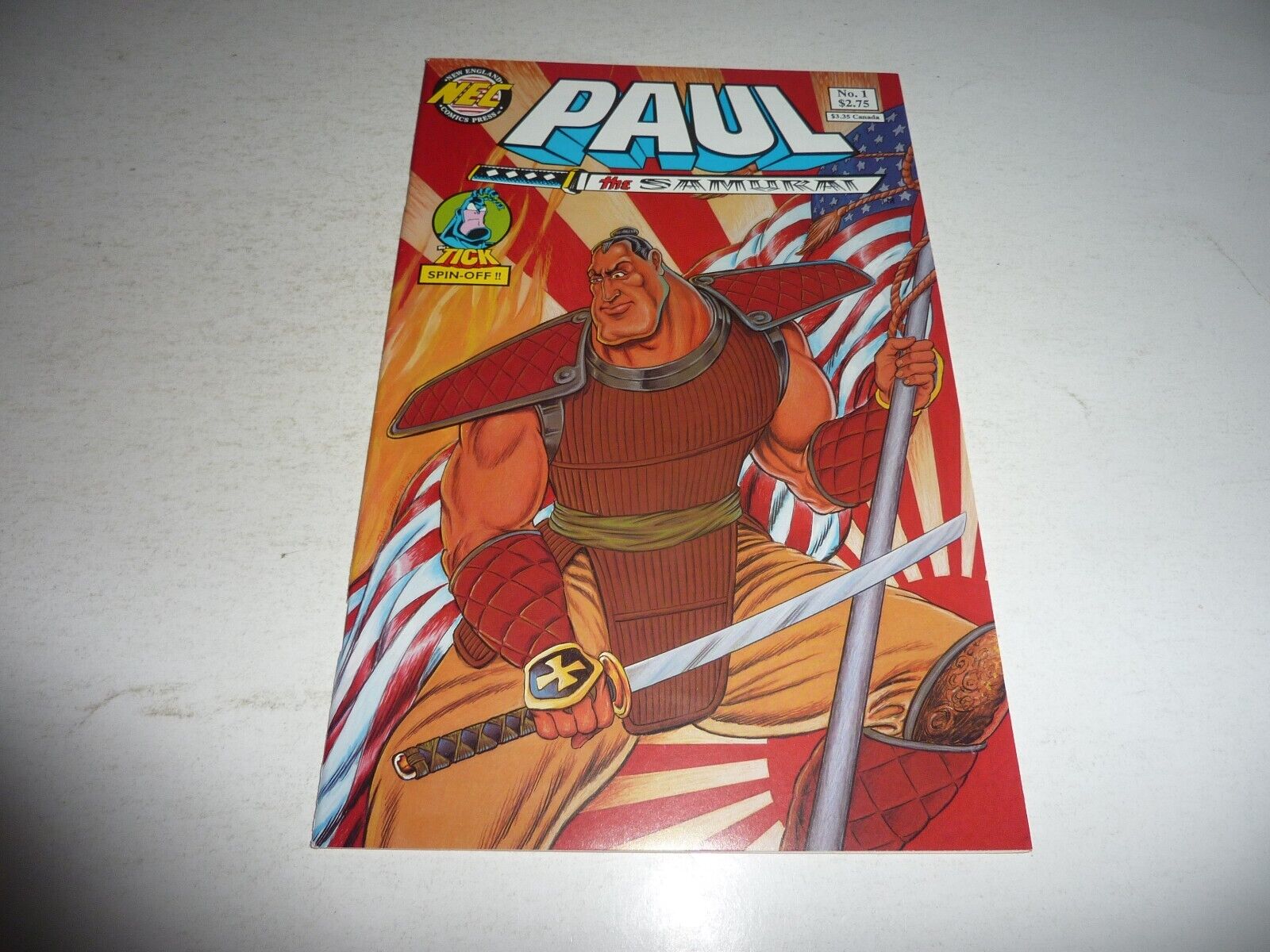 PAUL THE SAMURAI #1 NEC New England Comics 1992 TICK Spin Off NM- 9.2