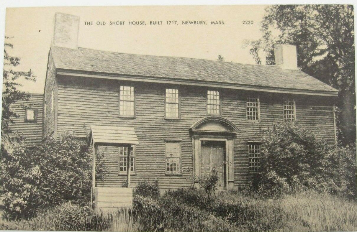 Vintage The Old Short House Build in 1717 Massachusetts Postcard (A76)