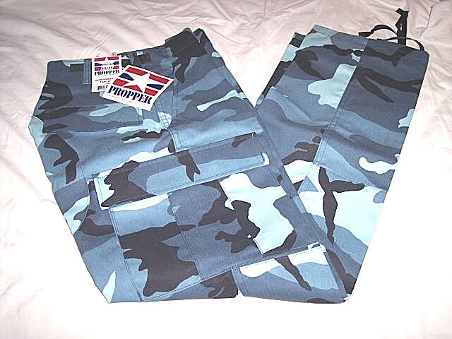 XS Military Bdu Pants Blue Camo Pants Blue Urban Camo Pants Paintball Camo Pants