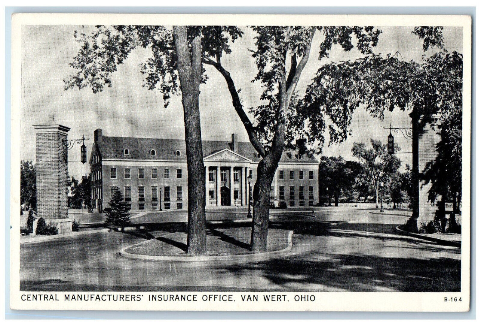 c1950's Central Manufacturers Insurance Office Van Wert Ohio OH Vintage Postcard