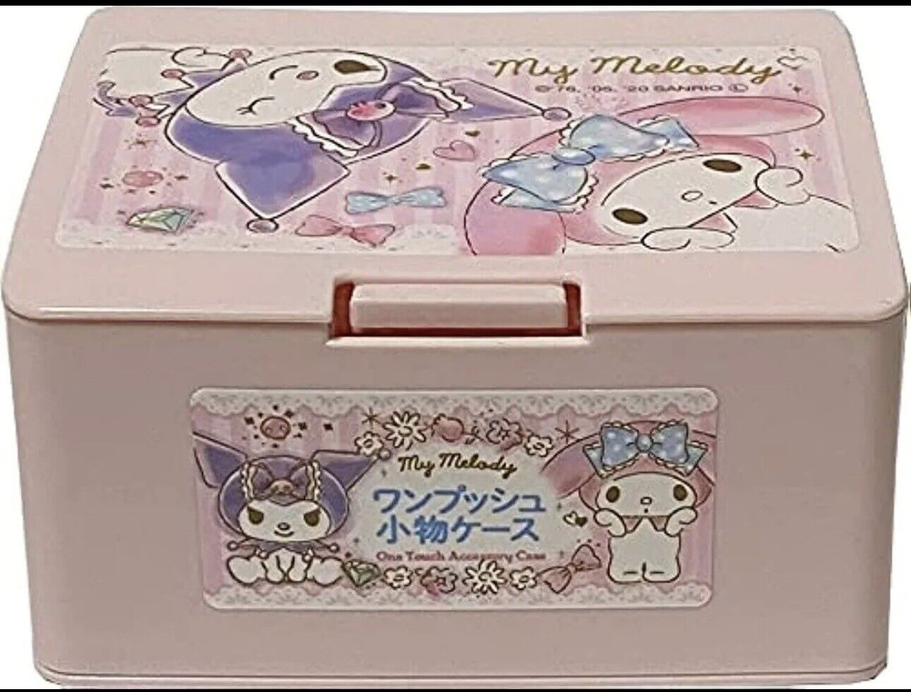 Sanrio My Melody Kuromi Box One-Touch Lid Accessory Makeup Jewelry Cute Kawaii