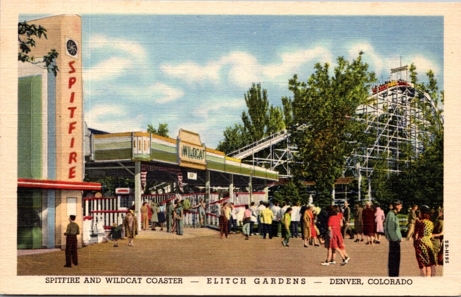 Linen PC Spitfire and Wildcat Roller Coaster Elitch Gardens in Denver, Colorado
