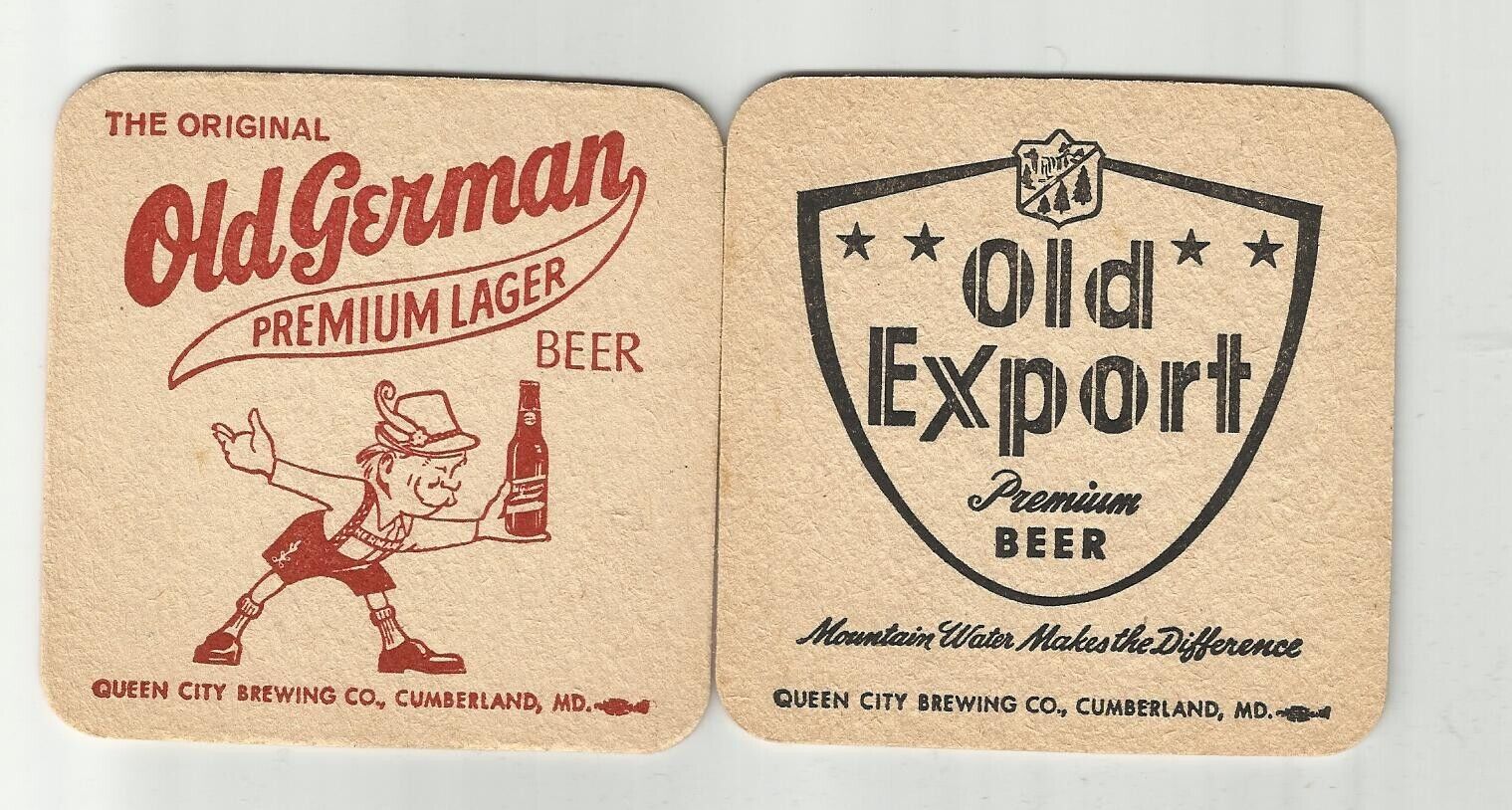Lot Of 5 1960's Old German By Queen City of Cumberland, MD&  Old Export Beer