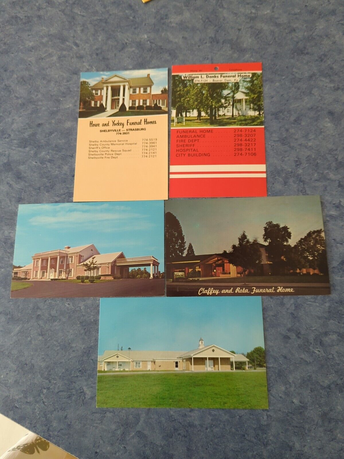 Lot of 5 Unique Funeral Homes for SB Mint postcard A71