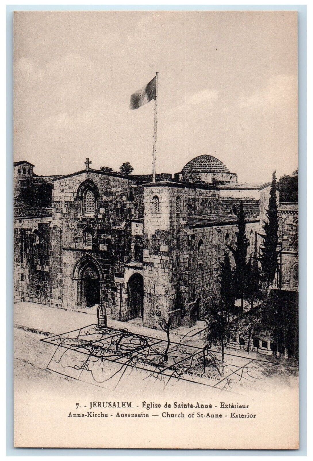 c1910's Church Of St. Anne Exterior Jerusalem Israel Posted Antique Postcard