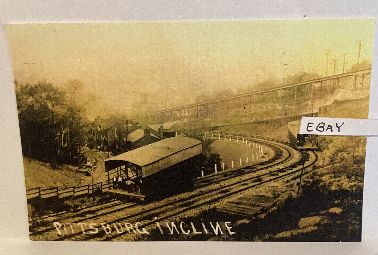 EARLY PITTSBURGH PA. INCLINE WITH A CURVE VIEW RARE RPPC COPY ONLY NEW POSTCARD