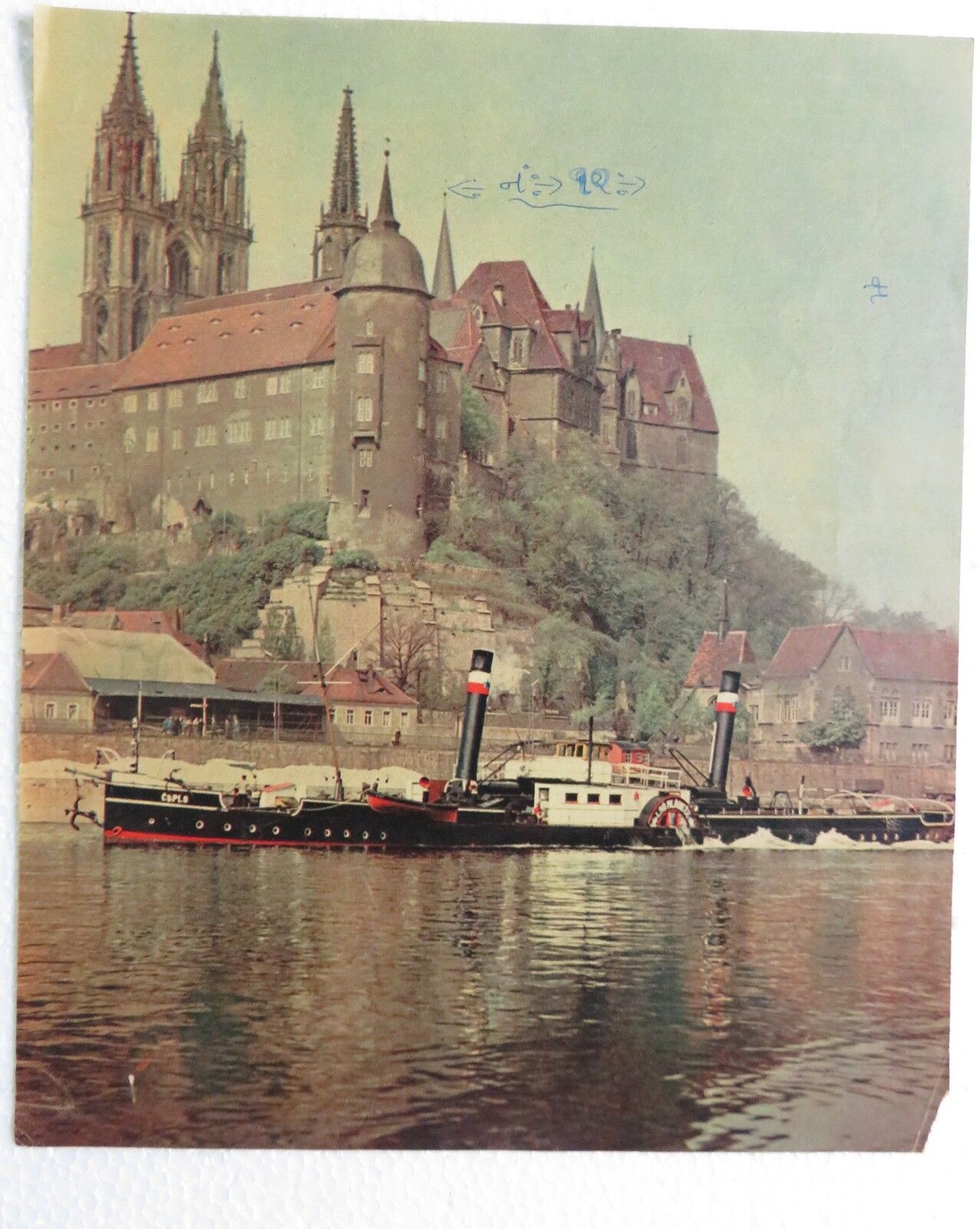 OLD CASTLE AND CATHEDRAL OF MEISSEN PRINT IMAGE SUPPLEMENT GDR REVIEW MAGAZINE 