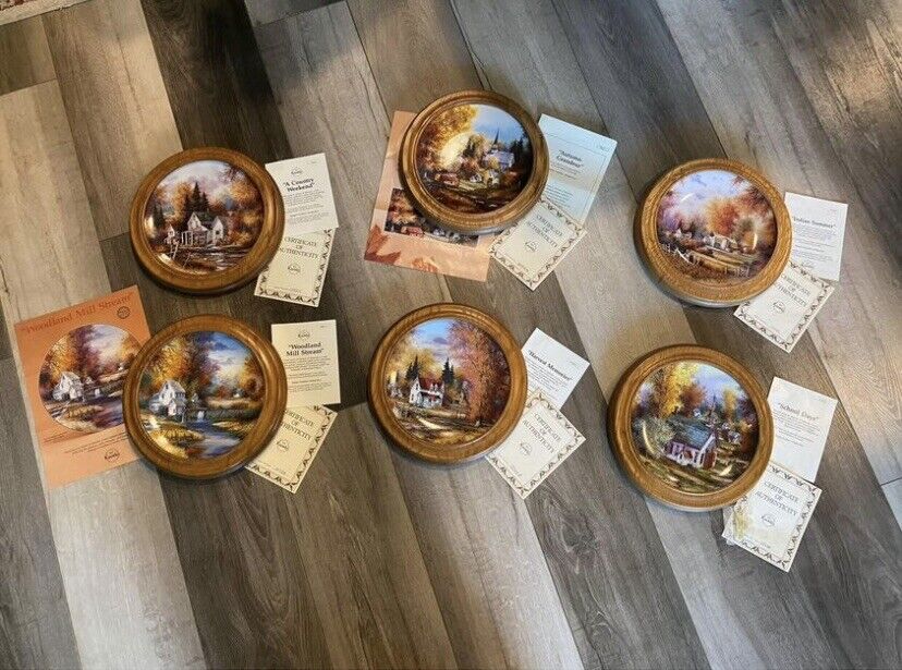 Set Of 6 Limited Edition Knowles Collector Plates