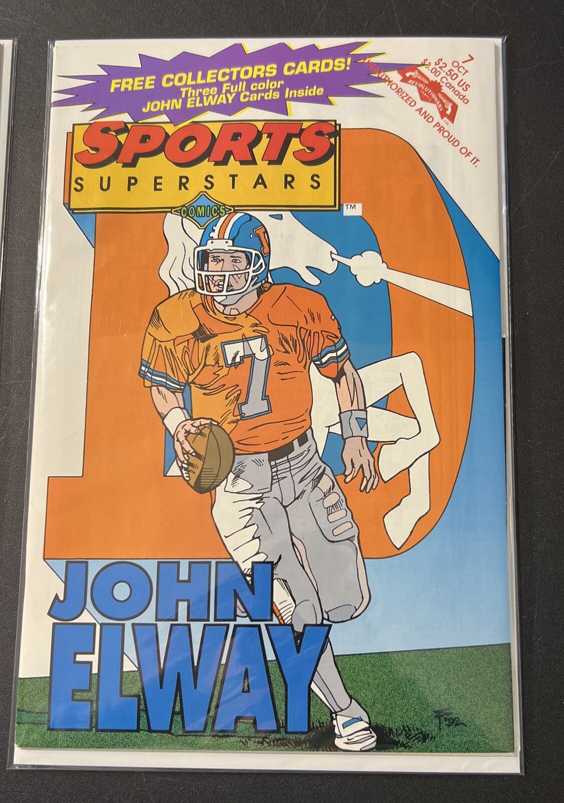 Rare Revolutionary Comics~Sports Superstars~JOHN ELWAY~1992~With Original Cards