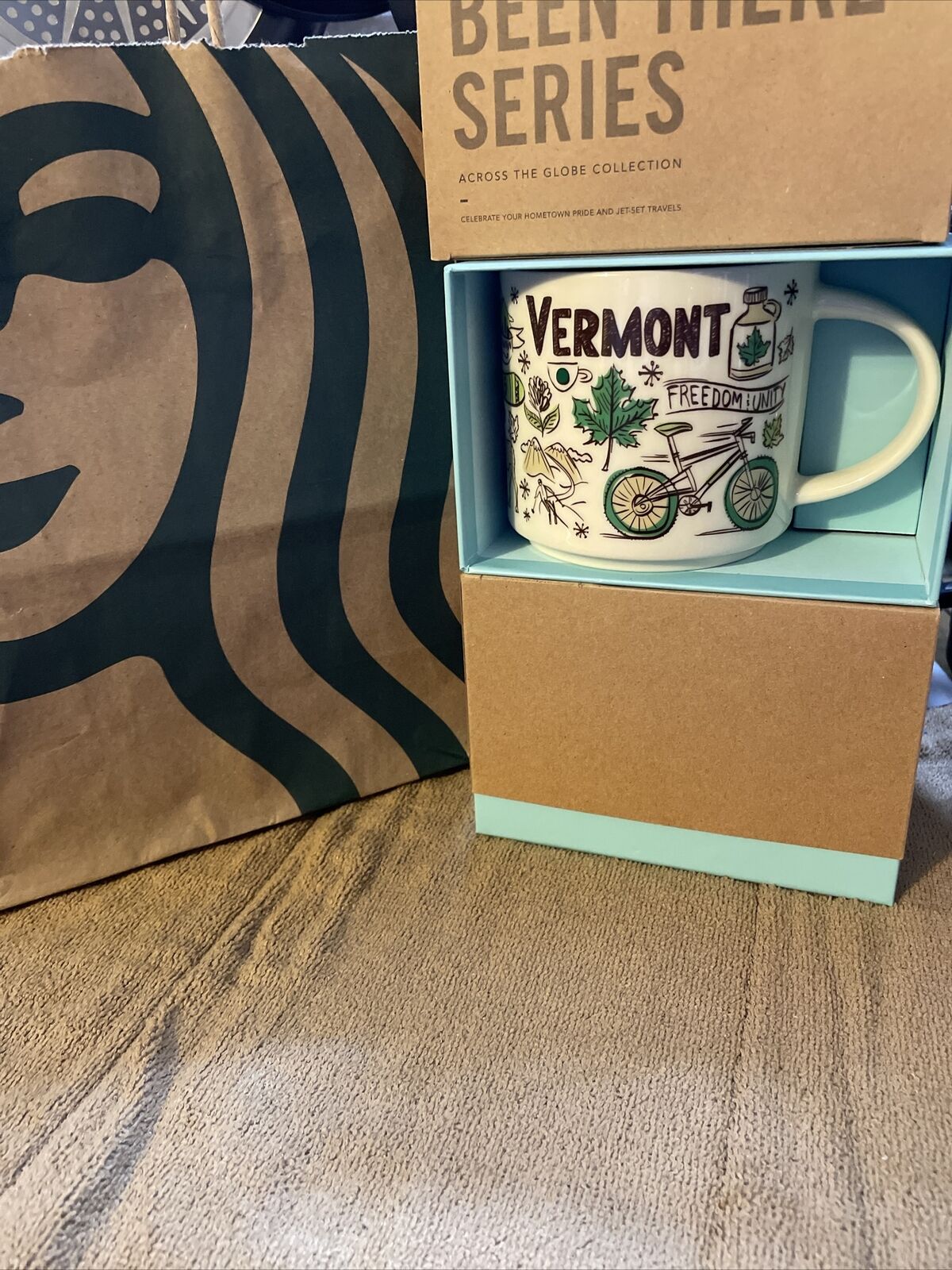 Starbucks Coffee Mug Been There Series Vermont VT Collectible Ceramic Cup Tea