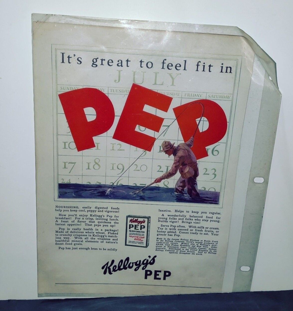 Vintage 1927 Kellogg’s PEP Cereal Print Ad 