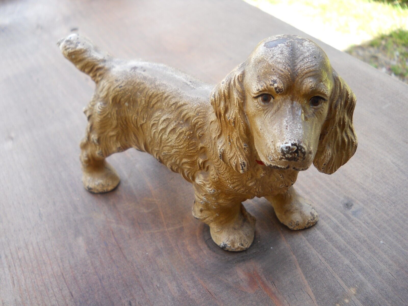 ANTIQUE HUBLEY COCKER SPANIEL Dog Cast Iron BOOKEND 6 3/4\
