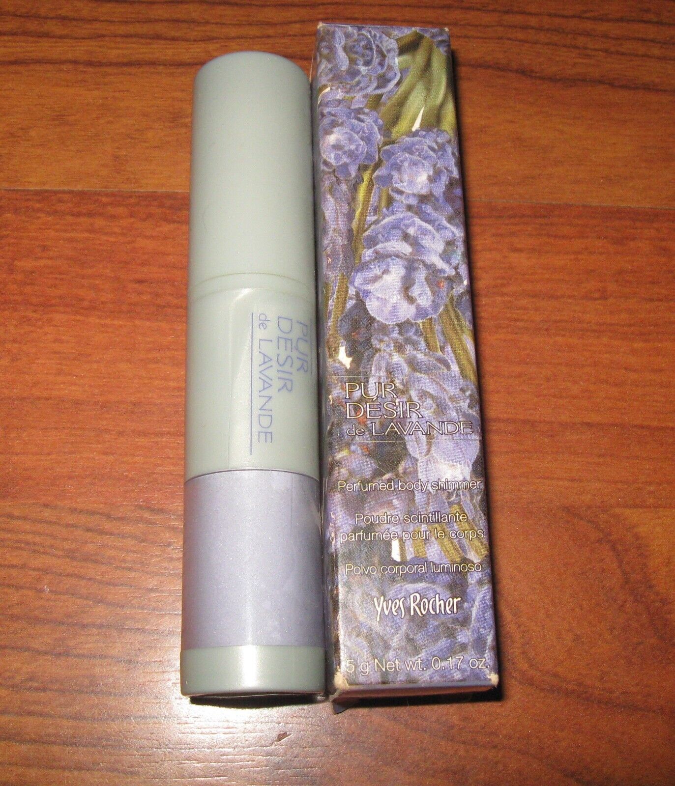 VINTAGE YVES ROCHER PUR DESIR de LAVANDE Lavender Perfumed Body Shimmer .17 oz