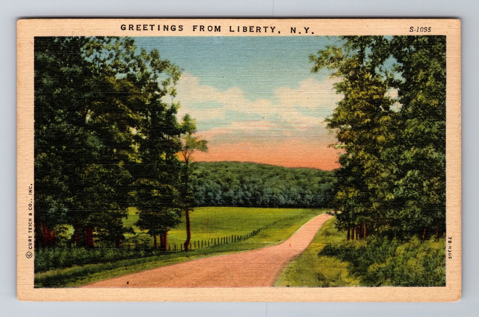 Liberty NY-New York, General Greetings, Antique c1955 Vintage Souvenir Postcard