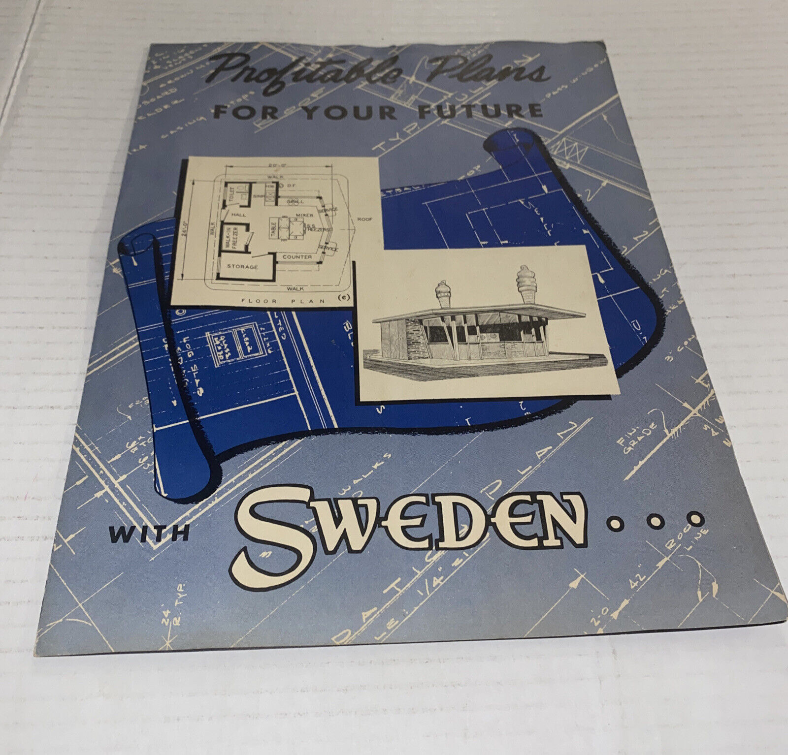 Vintage 1940s Sweden Freezer MCM Ice Cream Soda Shop Plans Machines Seattle WA