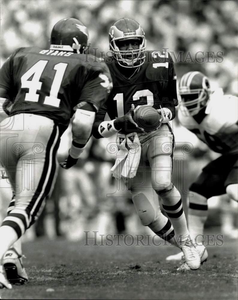 1989 Press Photo Philadelphia Eagles football player Randall Cunningham