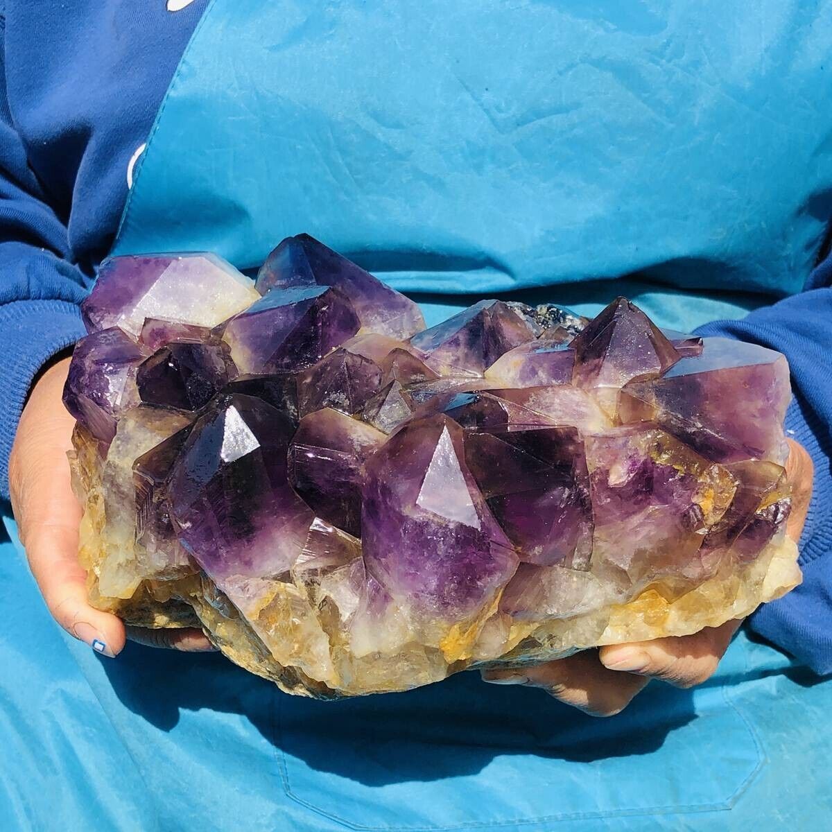 3220G Natural Amethyst Cluster Purple Quartz Crystal Rare Mineral Specimen 154