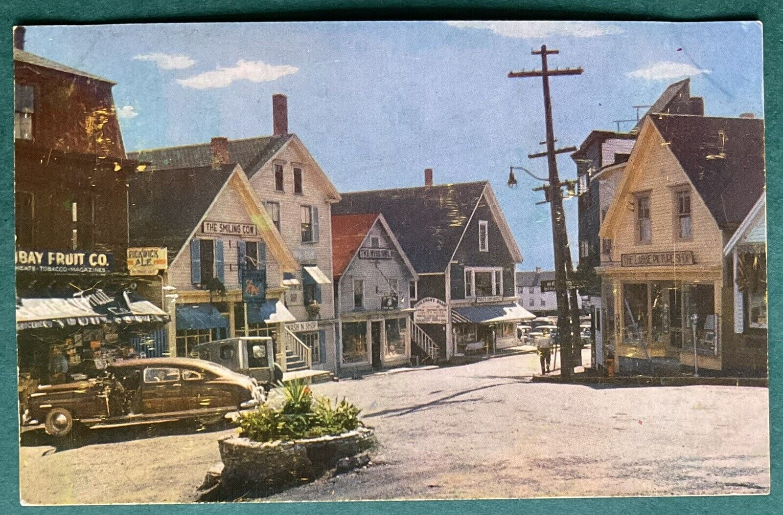 Vintage Commercial Street, Boothbay Harbor Postcard