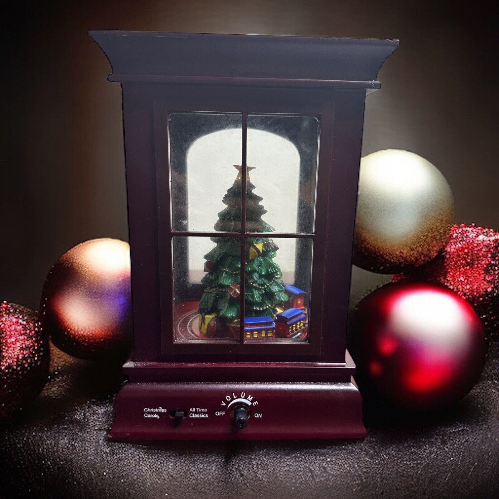 Mr. Christmas Musical Curio Cabinet TREE TRAIN Animated VIDEO no power adapter