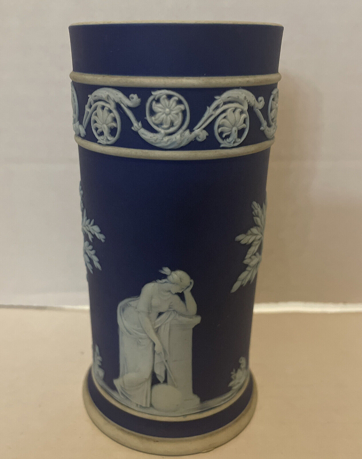 Wedgwood COBALT Blue Cylinder Vase 5\