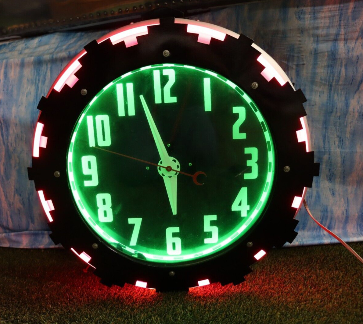 1930-1940s's Vintage Aztec Neon Light up Clock 26