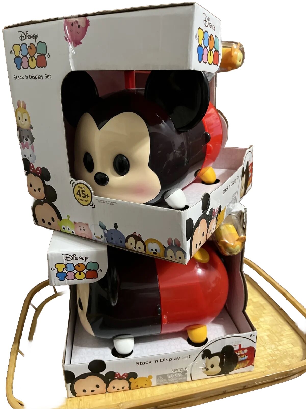 Disney Tsum Tsum Mickey Mouse Figure Stack \'n Display Two (Sold As A Pair ) NIB