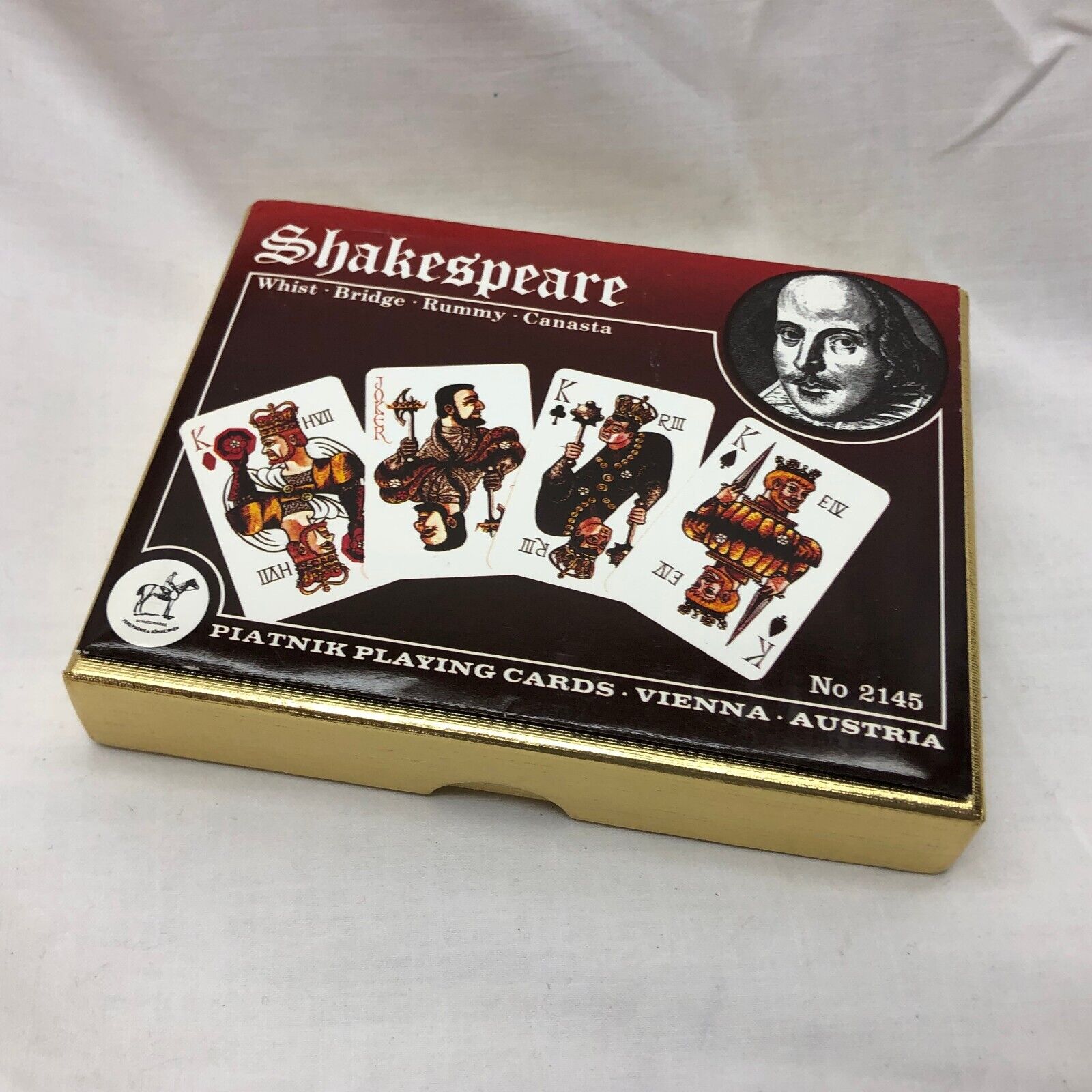 Vintage Shakespeare Piatnik Playing Card Set, 2 decks Complete