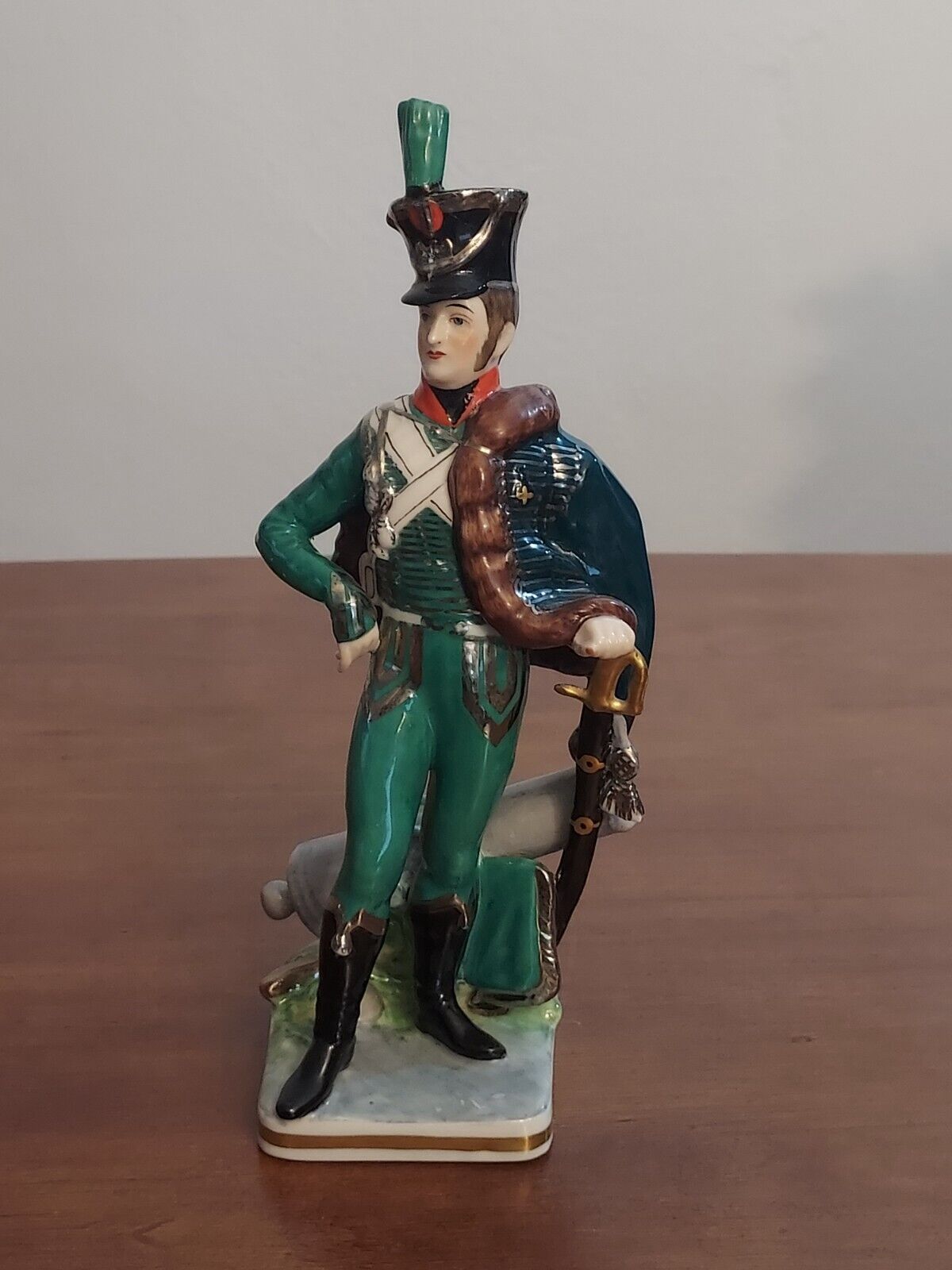 Frankenthal Wessel 1815 JAGER OFFICER Napoleonic Franz Porcelain 8 1/4\