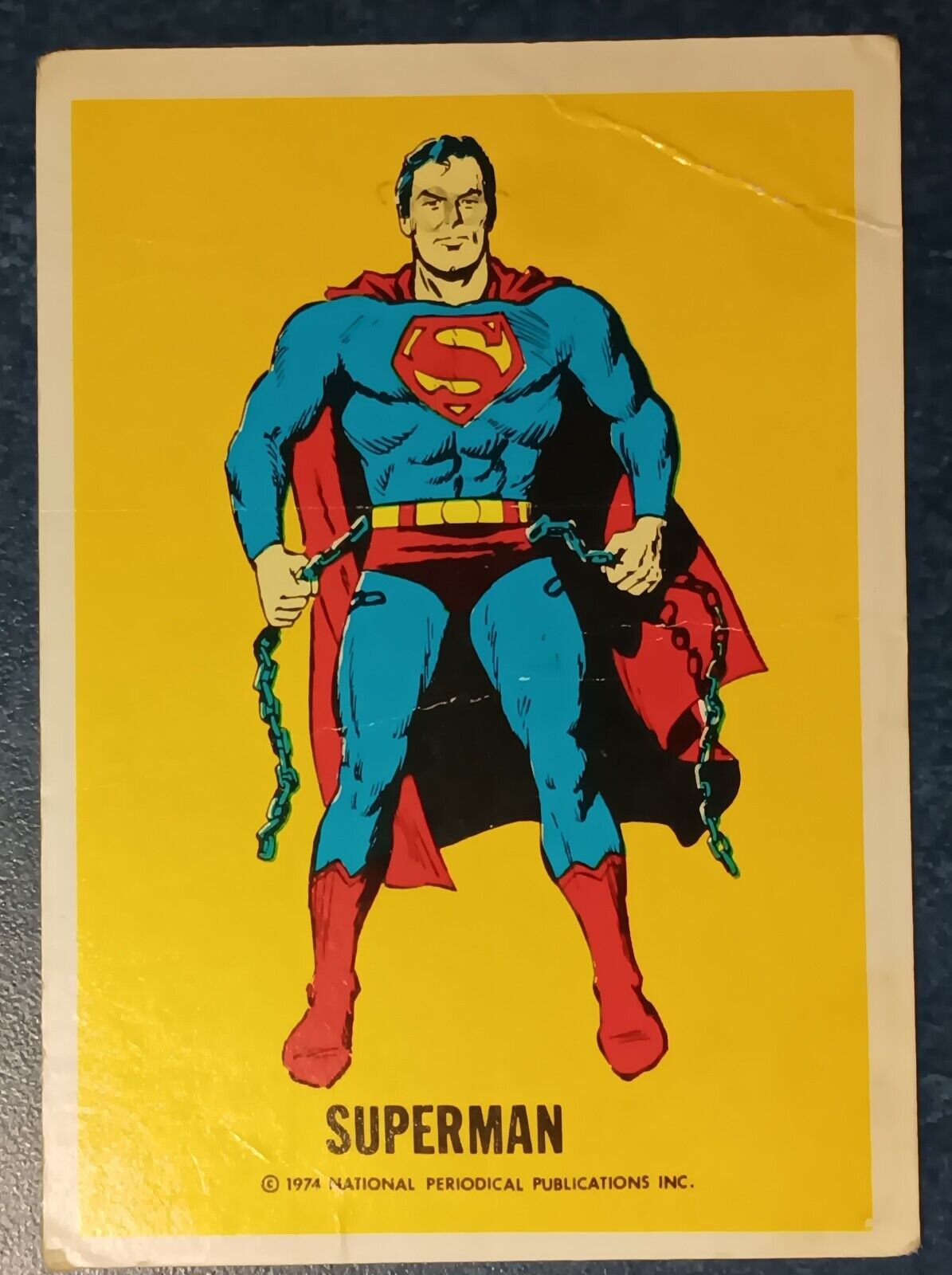 Vintage DC Comics 1974 Warner Wonder Bread National Periodical Card Superman