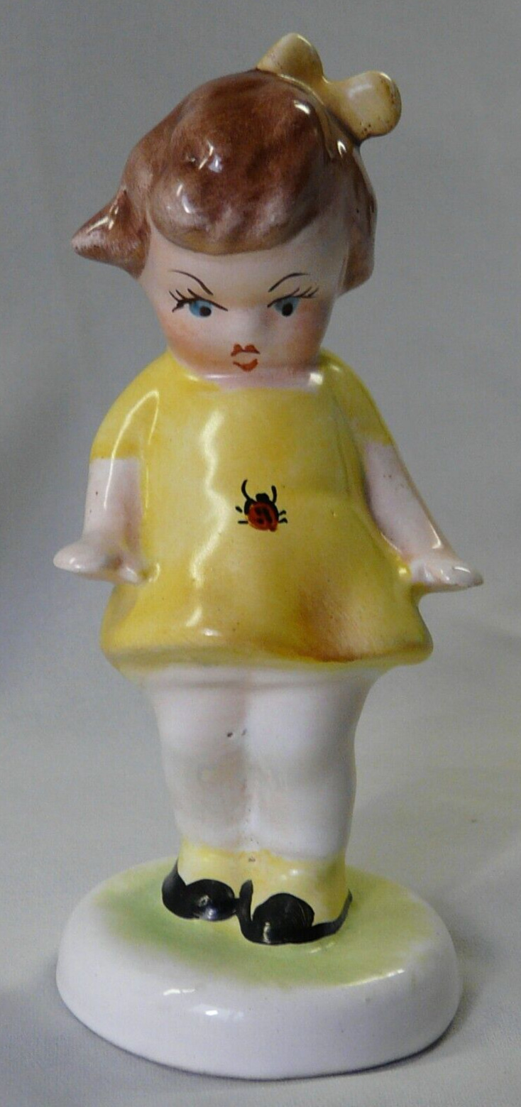 Vintage “The Girl and the Ladybug” Porcelain Figurine, Aquincum Budapest Hungary