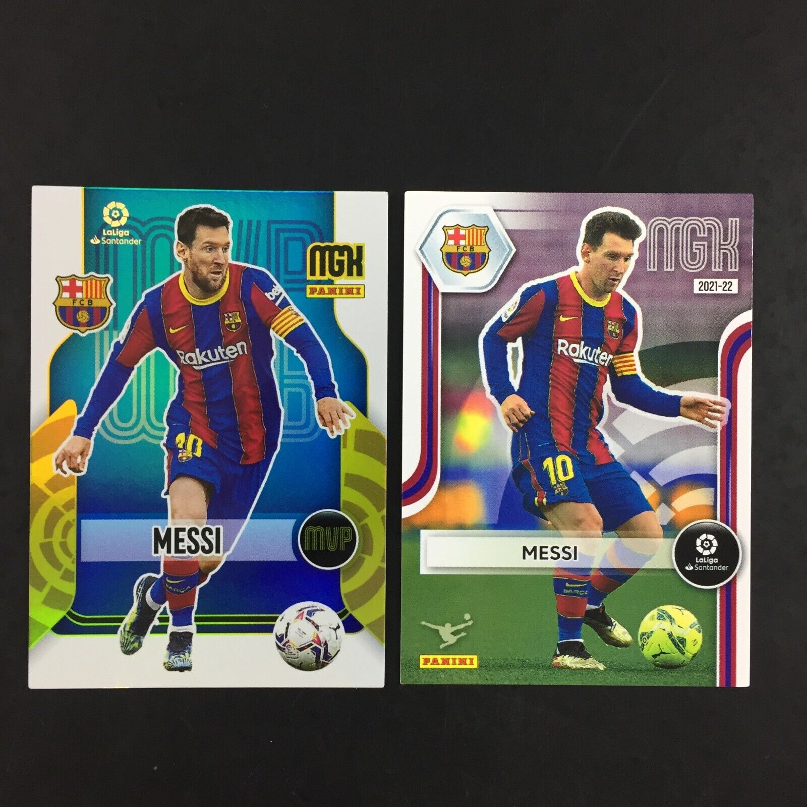 Lionel Messi Lot 2 Card Panini La Liga 2021 (22) MGK Megacracks #69 375 MVP