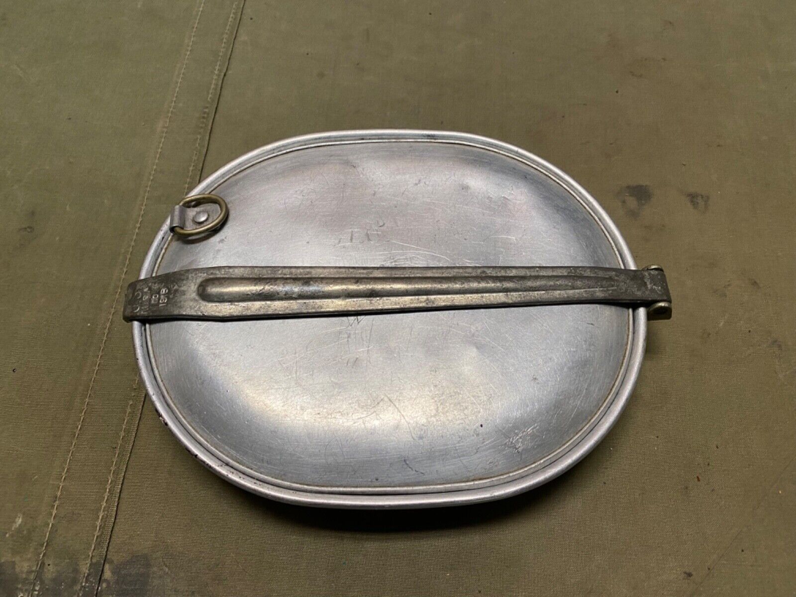 ORIGINAL WWI WWII US ARMY M1910 MESS KIT-DATED 1917, NAMED
