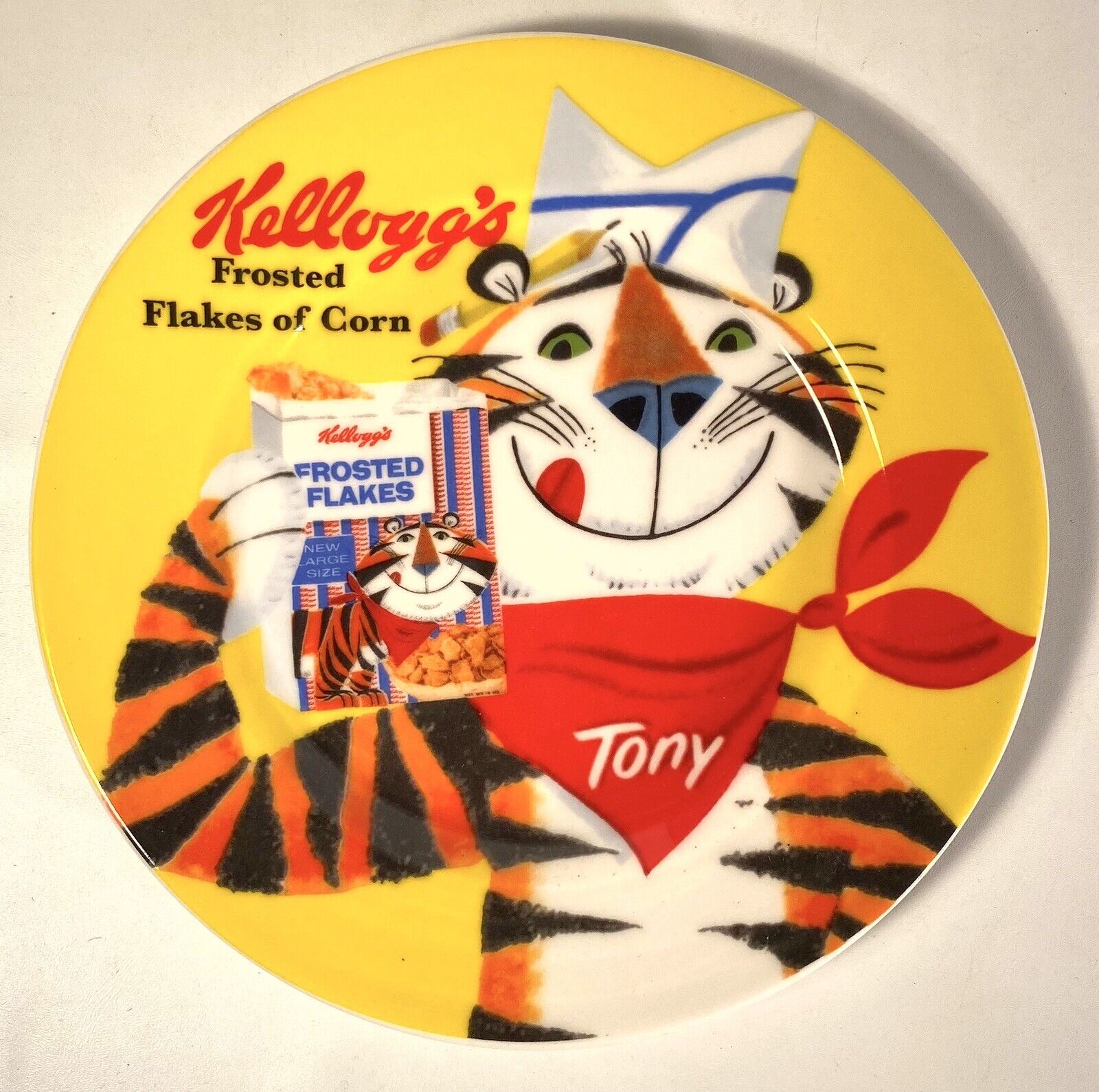 Vintage NEW (2005) Kellogg's Tony the Tiger Frosted Flakes Ceramic Plate 3419010