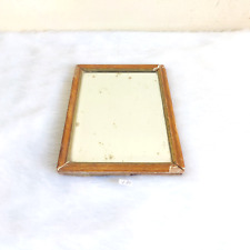 Vintage Old Glass Mirror Wooden Framed Vanity Rare Decorative Collectible V20 picture