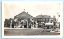 Methuen Massachusetts Atlantic Gasoline Service Station Truck Snapshot Photo picture